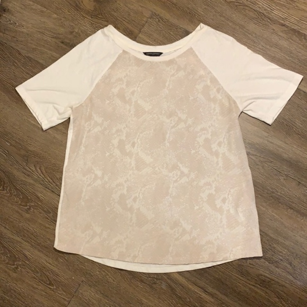 Banana Republic Snakeskin Print Short Sleeve Shirt